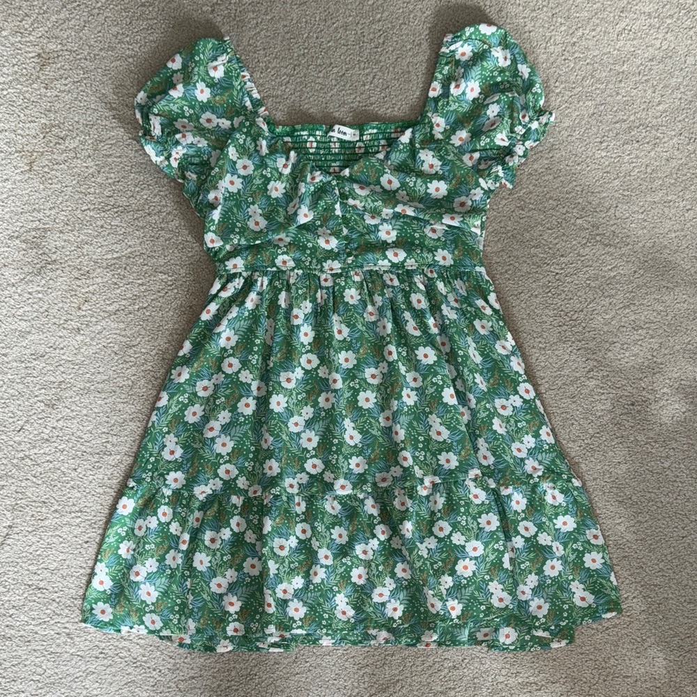 In Bloom Green Floral Dress